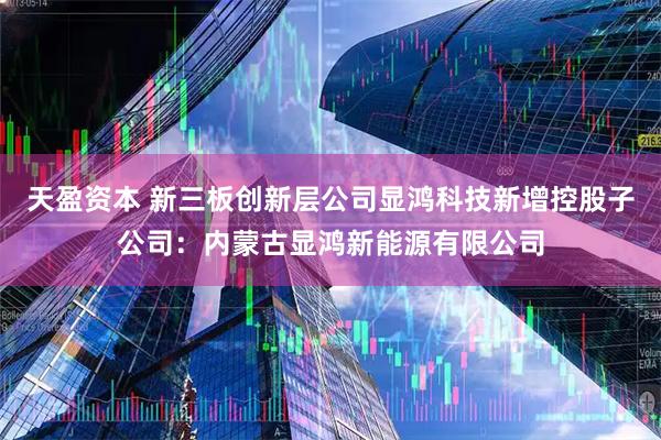 天盈资本 新三板创新层公司显鸿科技新增控股子公司：内蒙古显鸿新能源有限公司