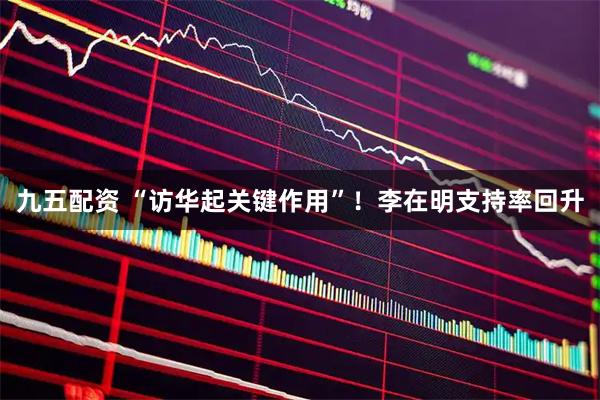 九五配资 “访华起关键作用”!李在明支持率回升